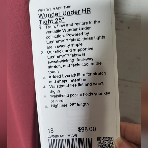 Lululemon Wunder Under HR Tight 25" Plus Size - Picture 5 of 8